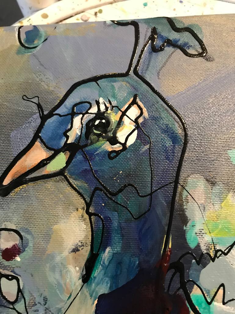 Original Expressionism Animal Painting by Marieke Bekke