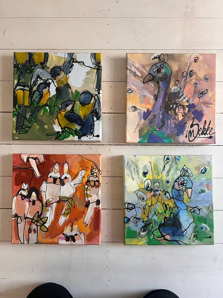 Original Expressionism Animal Painting by Marieke Bekke