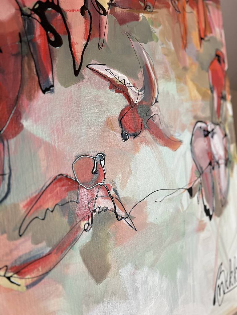 Original Abstract Animal Painting by Marieke Bekke
