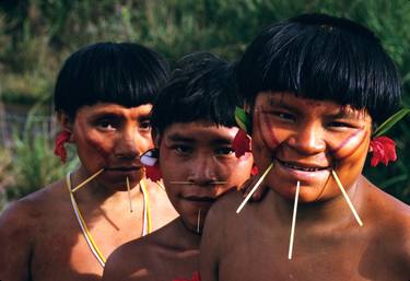 Yanomami Children of Eden: Three Women - Archival Pigment limited edition of 12 museum quality prints thumb