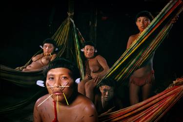 Yanomami Children of Eden: Women Lounging - Archival Pigment limited edition of 12 museum quality prints thumb