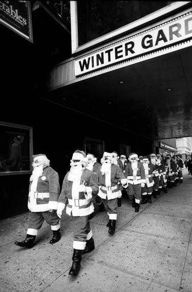New York Street Photo_Marching Santas - Archival Pigment limited edition of 12 museum quality prints thumb