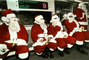New York Street Photo_Subway Santas - Archival Pigment limited edition of 12 museum quality prints thumb