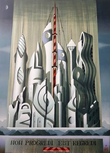 Print of Surrealism Architecture Paintings by Dragan Jovanović