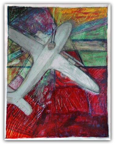 Original Aeroplane Painting by Udi Salmanovich