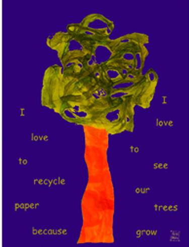 I love to recycle paper because I love to see the trees grow thumb