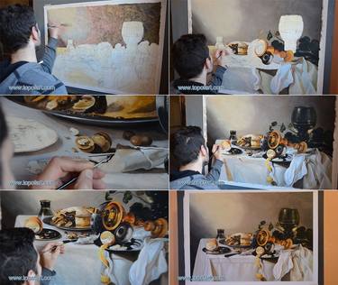 Banquet Piece with Pie, Tazza and Gilded Cup | Pieter Claesz | Painting Reproduction thumb