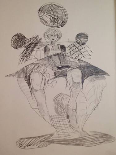 Print of Expressionism Women Drawings by tony eric warner