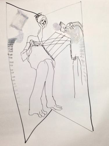 Print of Expressionism Classical mythology Drawings by tony eric warner