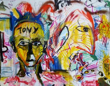 Print of Abstract Expressionism Portrait Paintings by tony eric warner