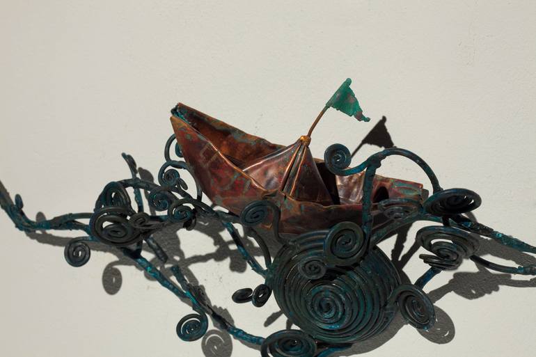 Original Fine Art Boat Sculpture by Taekang Lee