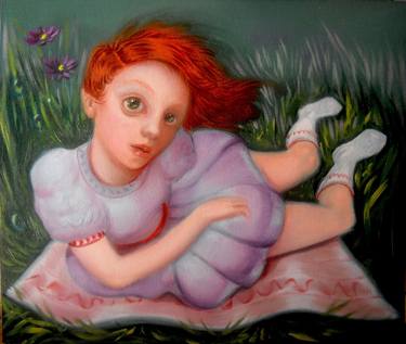 Original Fantasy Painting by savina lombardo