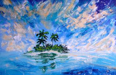 Print of Impressionism Seascape Paintings by Ekaterina Chernova