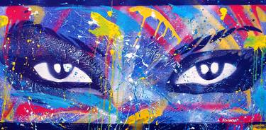 Original Abstract Expressionism Graffiti Paintings by Ekaterina Chernova