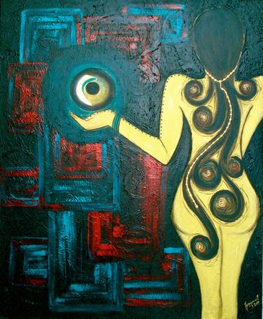 Print of Expressionism Nude Paintings by harpreet oberoi