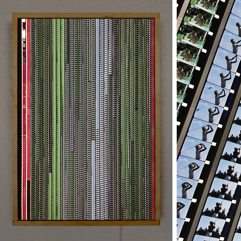 Original Sports Collage by Hugo Cantin | Documentary Art on Found Objects | SuperTest Golf Mania 1967 Ladies Open LPGA Tour