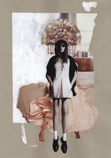 Original Surrealism Fashion Collage by Linda Bernhard