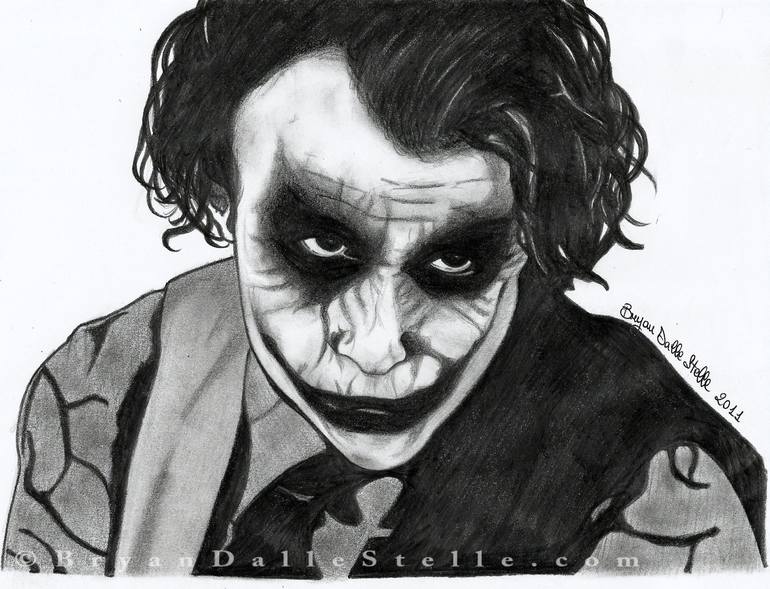 The Joker Drawing by Bryan Dalle Stelle | Saatchi Art