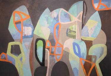 Original Abstract Expressionism Abstract Painting by Hal Mayforth