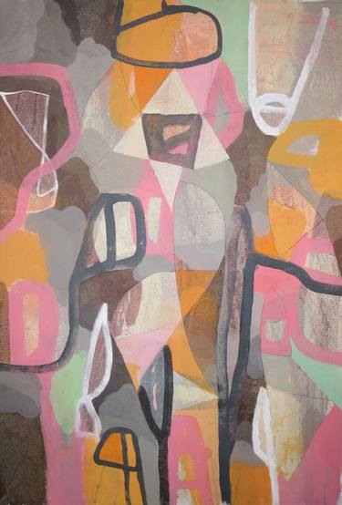 Original Abstract Expressionism Abstract Painting by Hal Mayforth