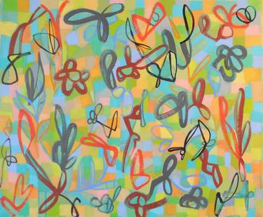 Original Abstract Garden Paintings by Hal Mayforth