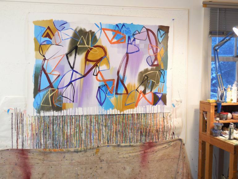 Original Abstract Expressionism Abstract Painting by Hal Mayforth