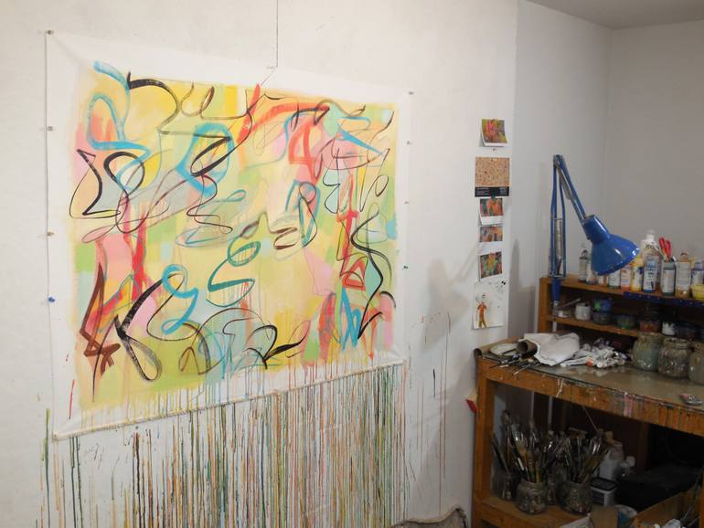 Original Abstract Expressionism Abstract Painting by Hal Mayforth