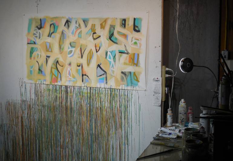 Original Abstract Expressionism Abstract Painting by Hal Mayforth