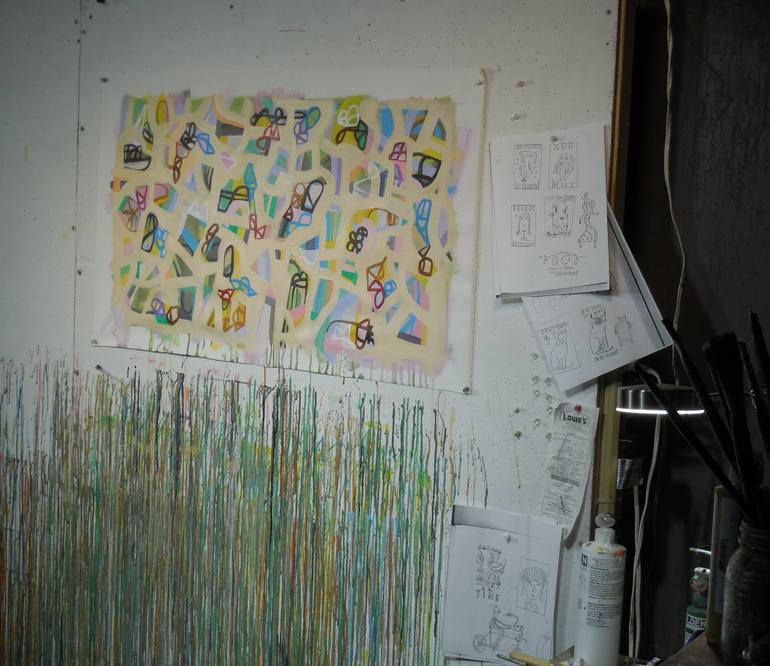 Original Abstract Expressionism Abstract Painting by Hal Mayforth