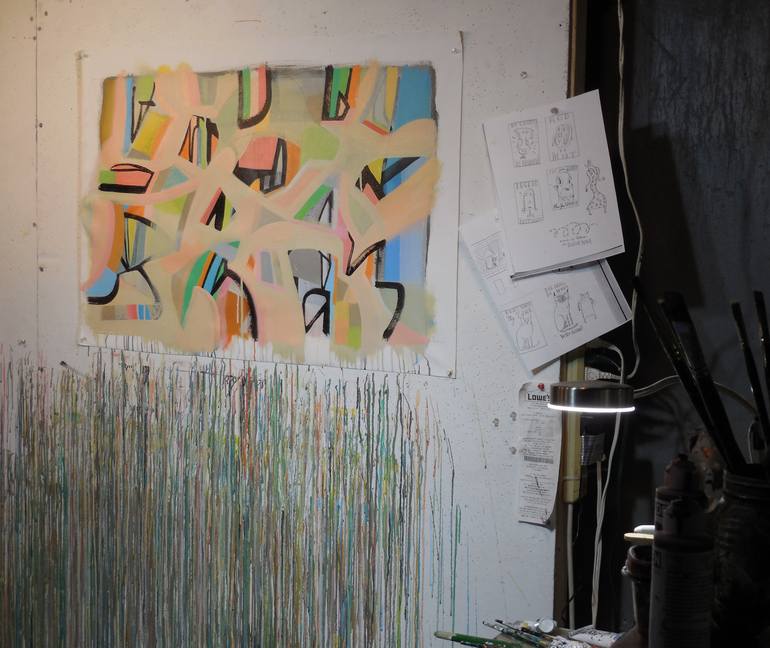 Original Abstract Expressionism Abstract Painting by Hal Mayforth