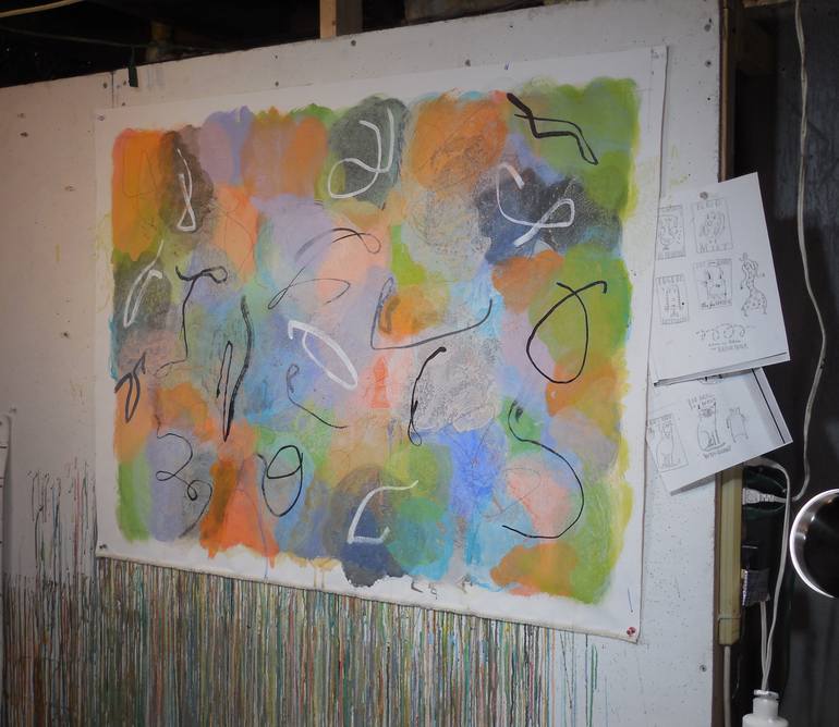 Original Abstract Expressionism Abstract Painting by Hal Mayforth