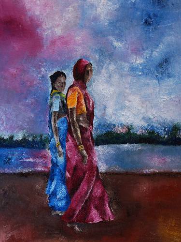 Original Women Painting by Abhishek Kumar