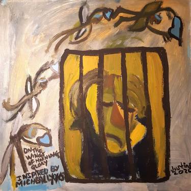 Original Expressionism Political Paintings by Justine Roland-cal