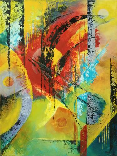 Print of Modern Abstract Paintings by Ank Draijer