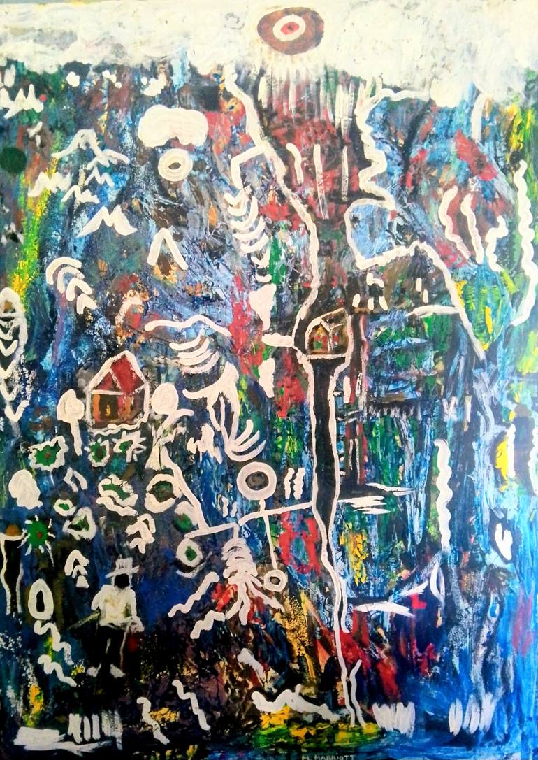 Original Abstract Painting by Mark Marriott  Abstract Expressionism Art on Other  Time