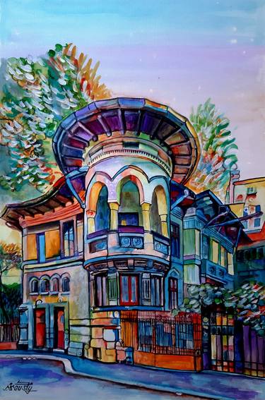 Original Impressionism Architecture Paintings by Mukarram Sousli