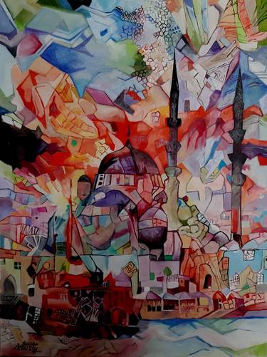 Original Abstract Expressionism Abstract Paintings by Mukarram Sousli