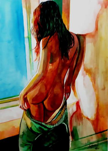 Original Expressionism Nude Paintings by Mukarram Sousli