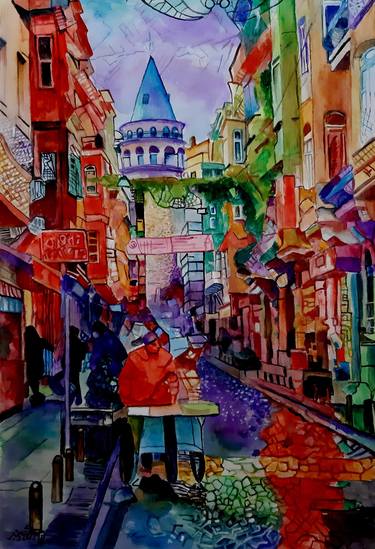 The Street Goes to Galata Tower-Istanbul thumb