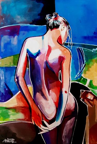 Original Figurative Nude Paintings by Mukarram Sousli