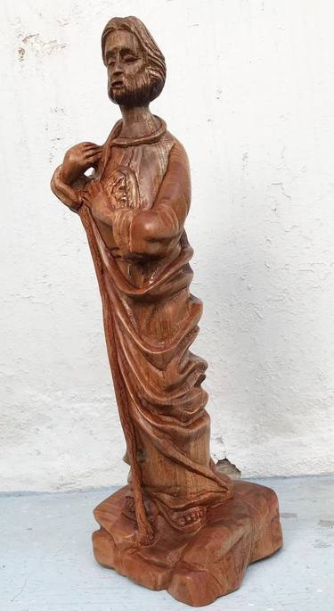 Original Figurative Religious Sculpture by Fabian Guerrero