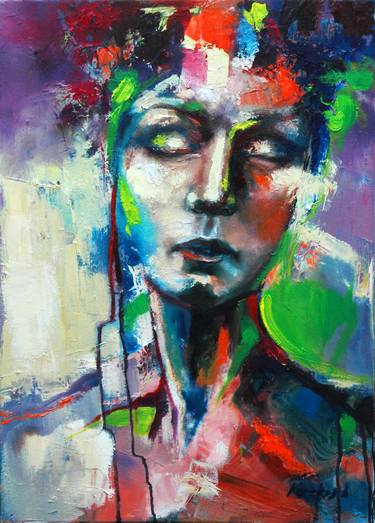 Original Figurative Portrait Paintings by Anita Kerekes