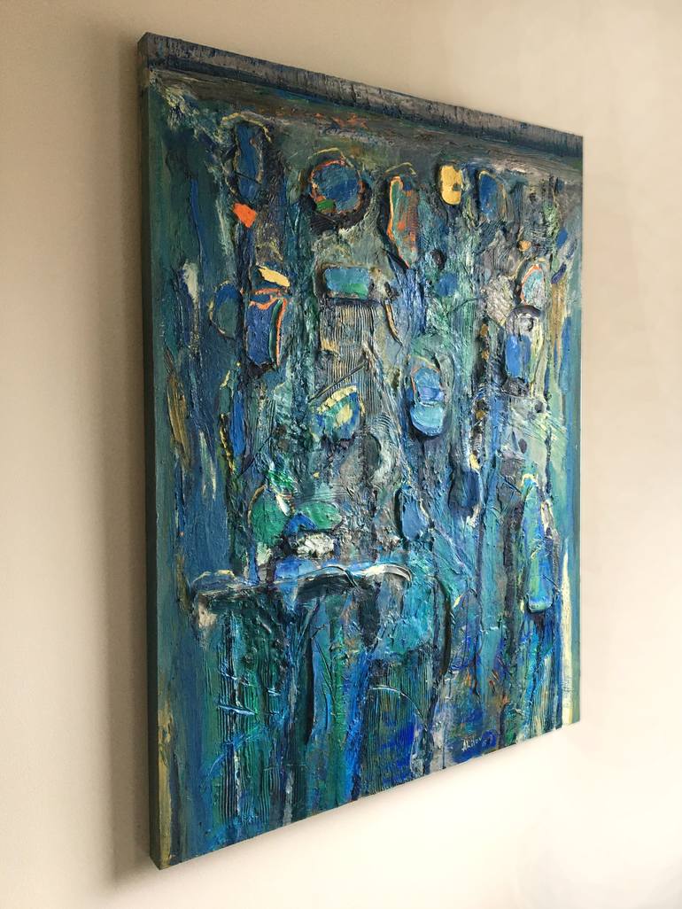 Original Abstract Garden Painting by Alexander Ahilov