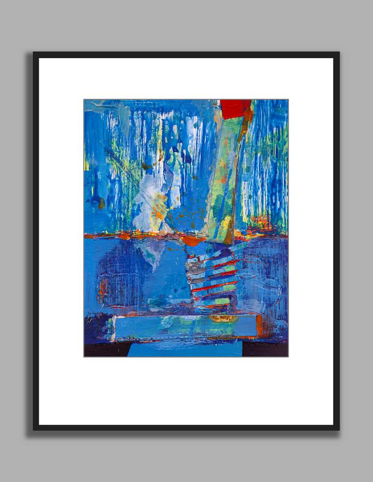 Original Abstract Expressionism Abstract Painting by Alexander Ahilov