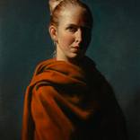 Figure with Red Shawl by Ray Donley
