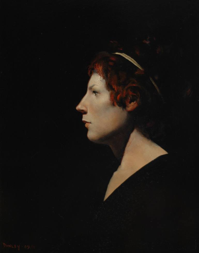 Figure with White Mask Painting by Ray Donley