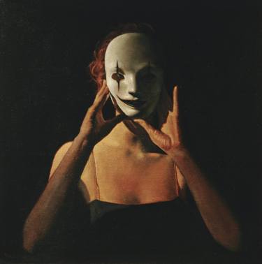 Saatchi Art Artist Ray Donley; Paintings, “Figure with White Mask” #art