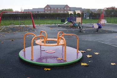 Children's play area on a wet Autumn afternoon thumb