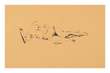 Original Realism Erotic Drawings by Michael Langmead