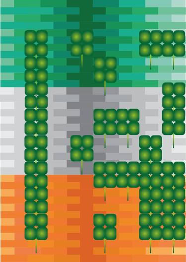 World of Flags: Ireland's Flag with Clover Binary Code A3 Print thumb